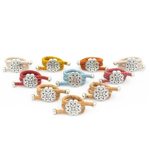 Silver flower charm - flower,