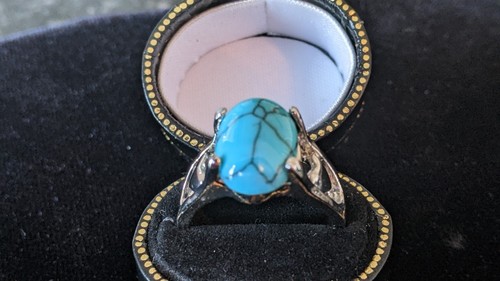 Turquoise silver toned - turquoise,
