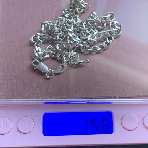 Silver chain fully hallmarked - chain,
