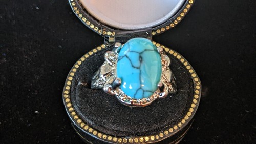 Turquoise silver toned - turquoise,